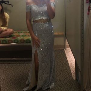 Two piece prom dress